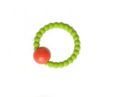 Lime and Red Teething Rattle