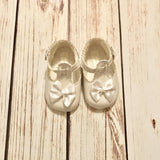 White Patent bow Soft Sole Shoes
