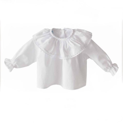White Frilly Blouse