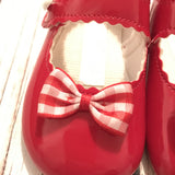 Red Patent Gingham Bow Shoes