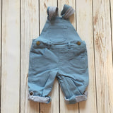 Sky Blue Twill Dungarees