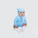 Baby Blue Double Pom-Pom Knitted Hat