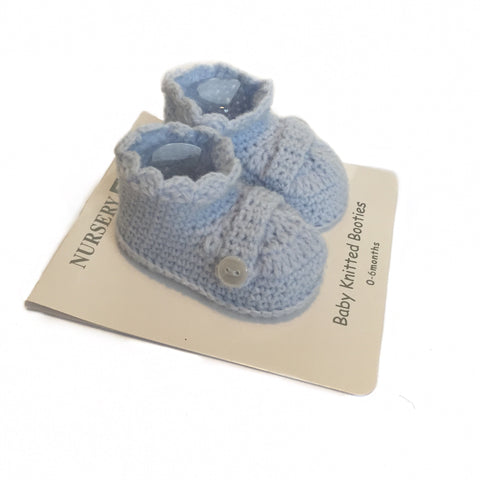 Blue Baby Crochet Booties