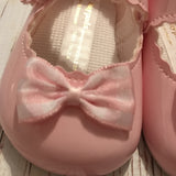 Pink Patent Gingham Bow Soft Sole Shoes